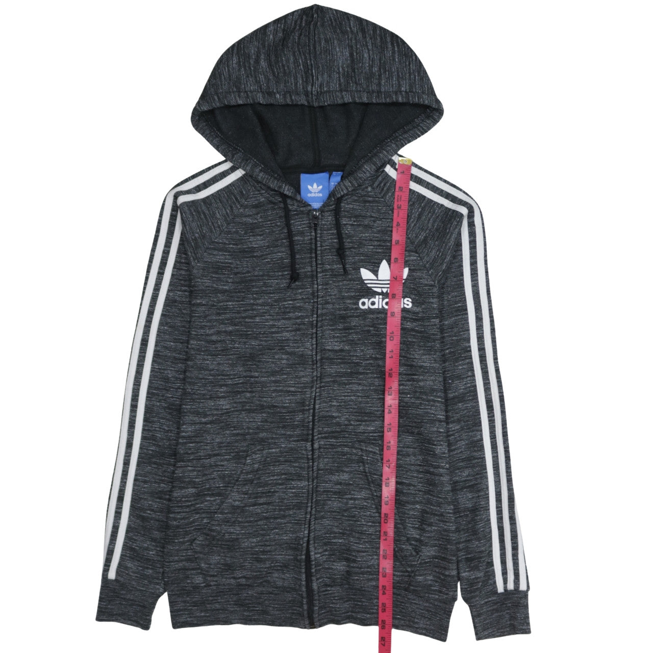 Adidas Men's Grey Full Zip Hoodie Size S Sportswear