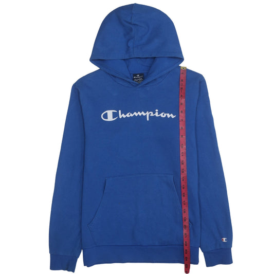 Champion Boys Blue Pullover Hoodie 15-16 Years Logo Graphic Fleece