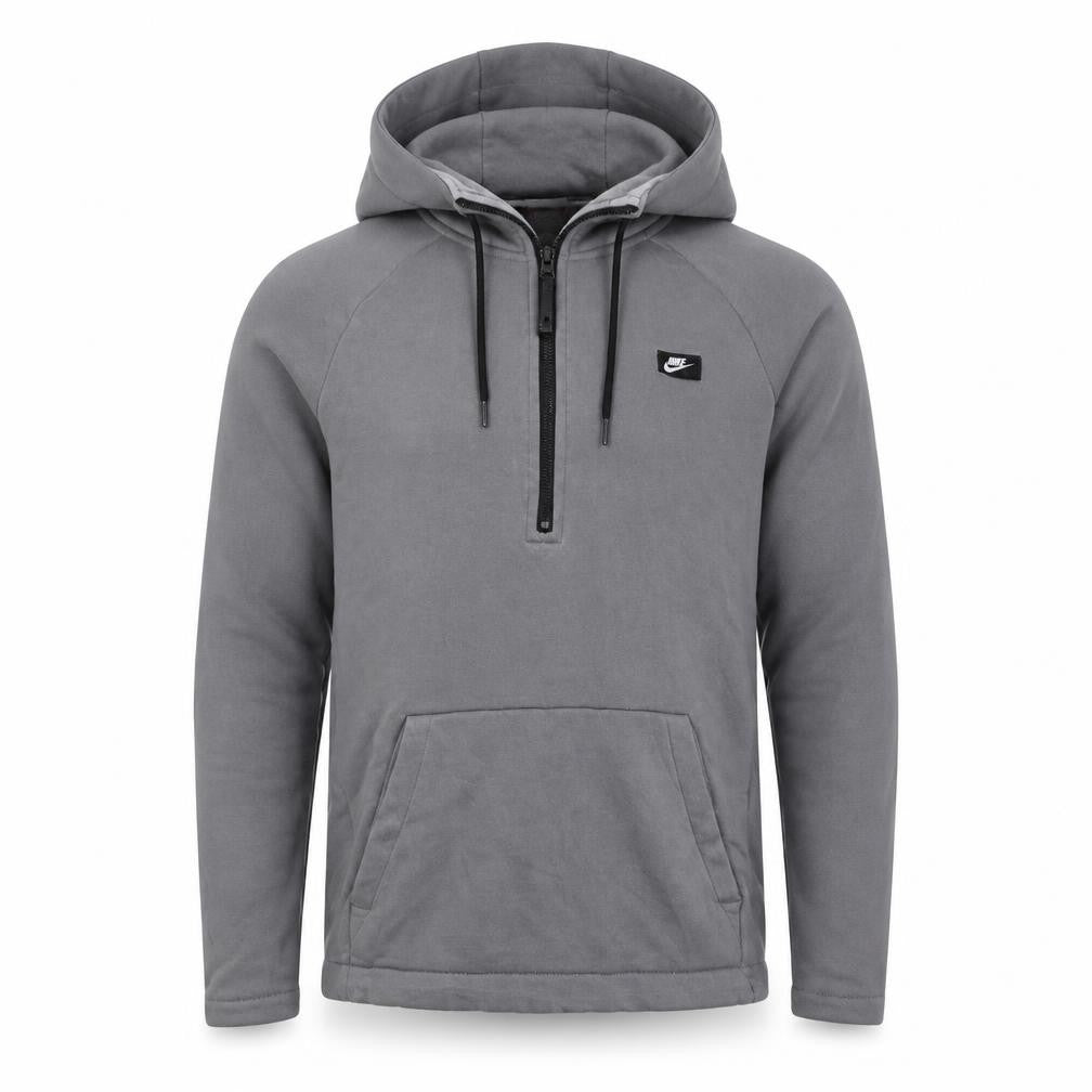 Nike Men's Grey Small 1/2 Zip Hoodie Sweatshirt Regular Fit