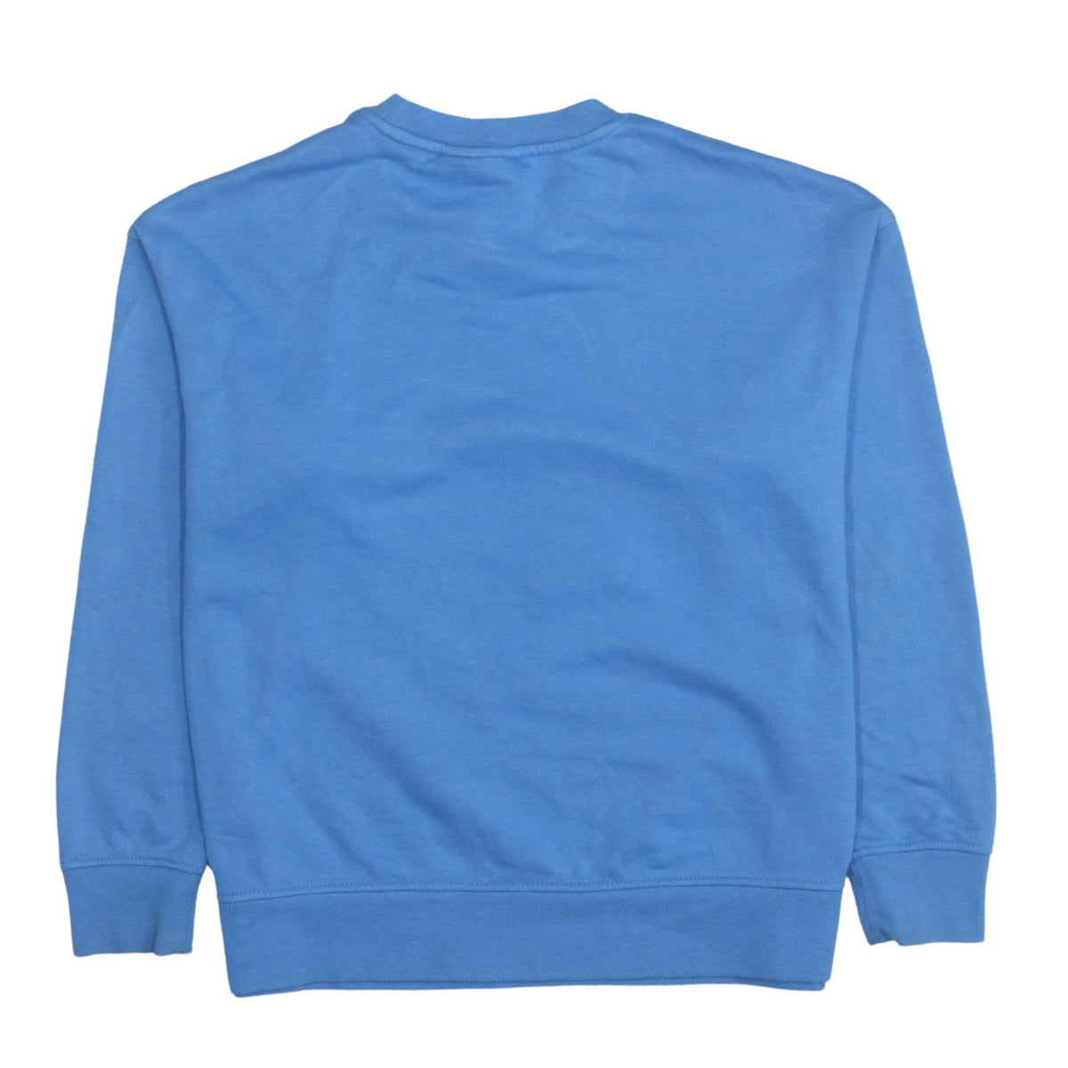 Brand and care label for Disney Women Blue Stitch Aloha Pullover Sweatshirt, size S