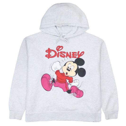 Disney Womens Grey Mickey Mouse Hoodie Size L 14/16 Primark Cares