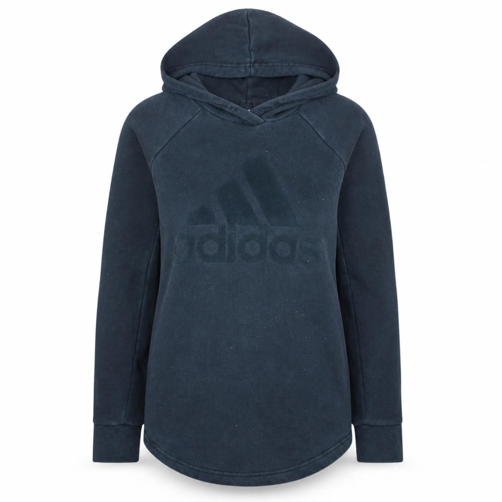 Adidas Womens Black Small Pullover Hoodie Long Sleeve Logo Sportswear