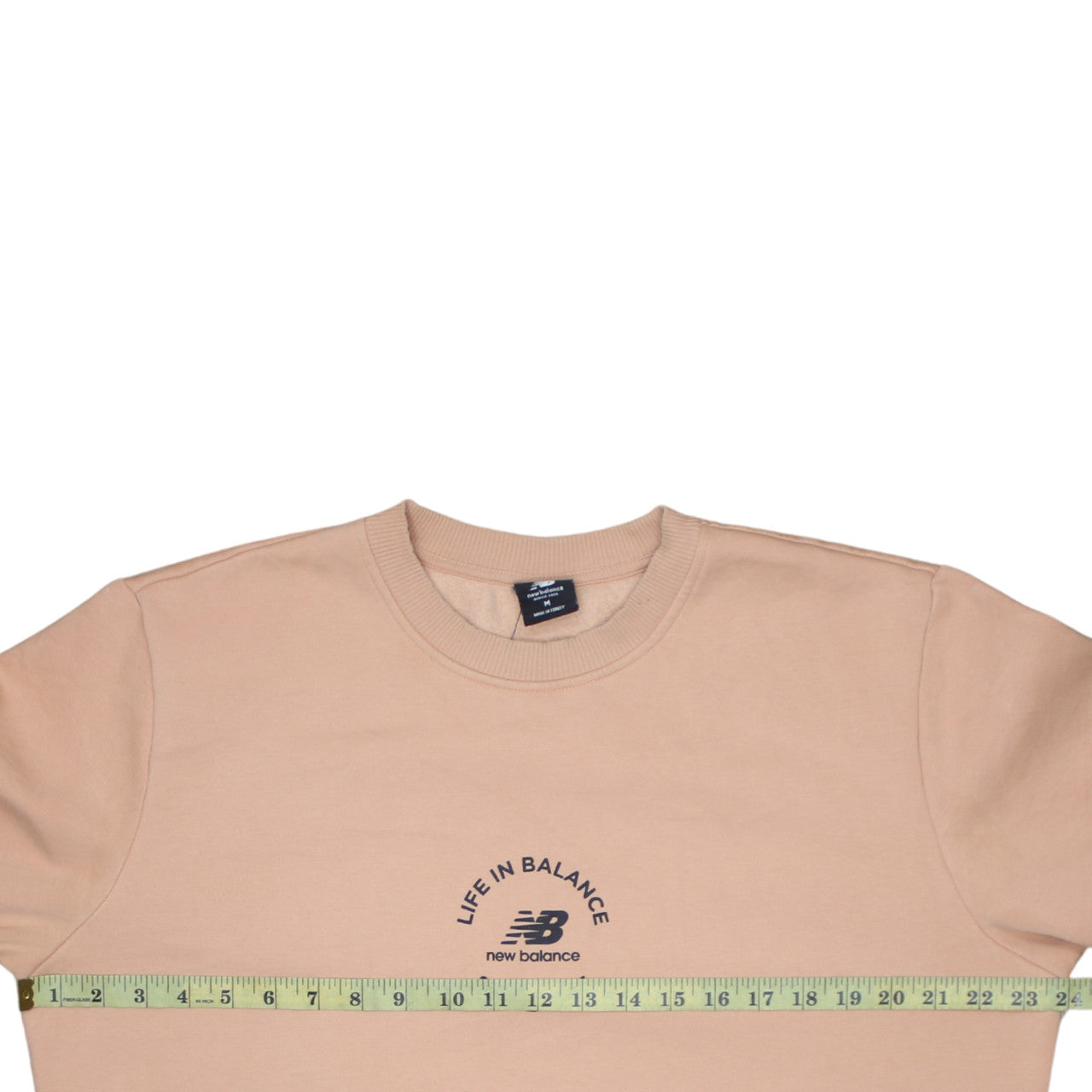 New Balance Men Beige Crew Neck Pullover Sweatshirt M
