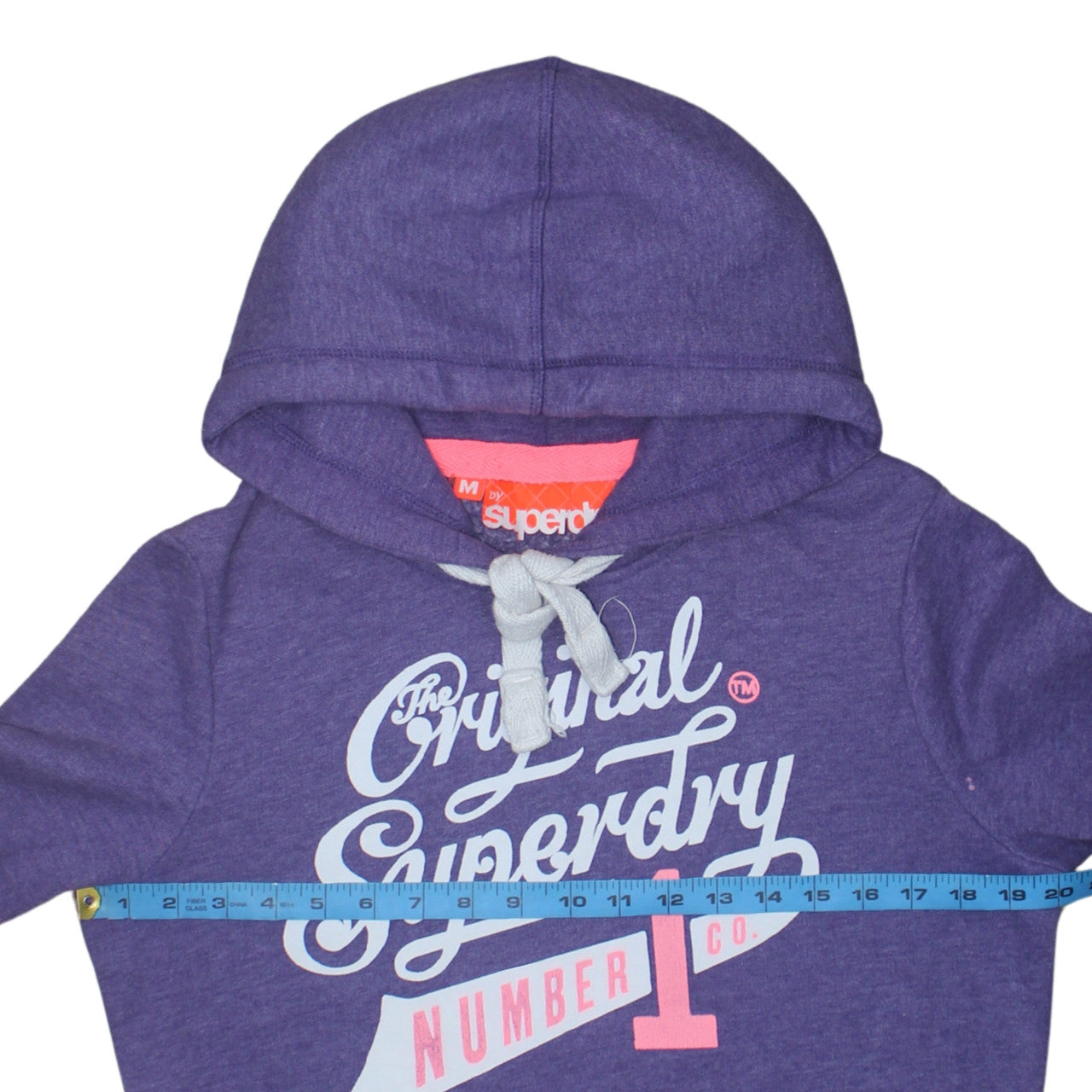 Superdry Women's Purple Pullover Hoodie M Graphic Print Casual