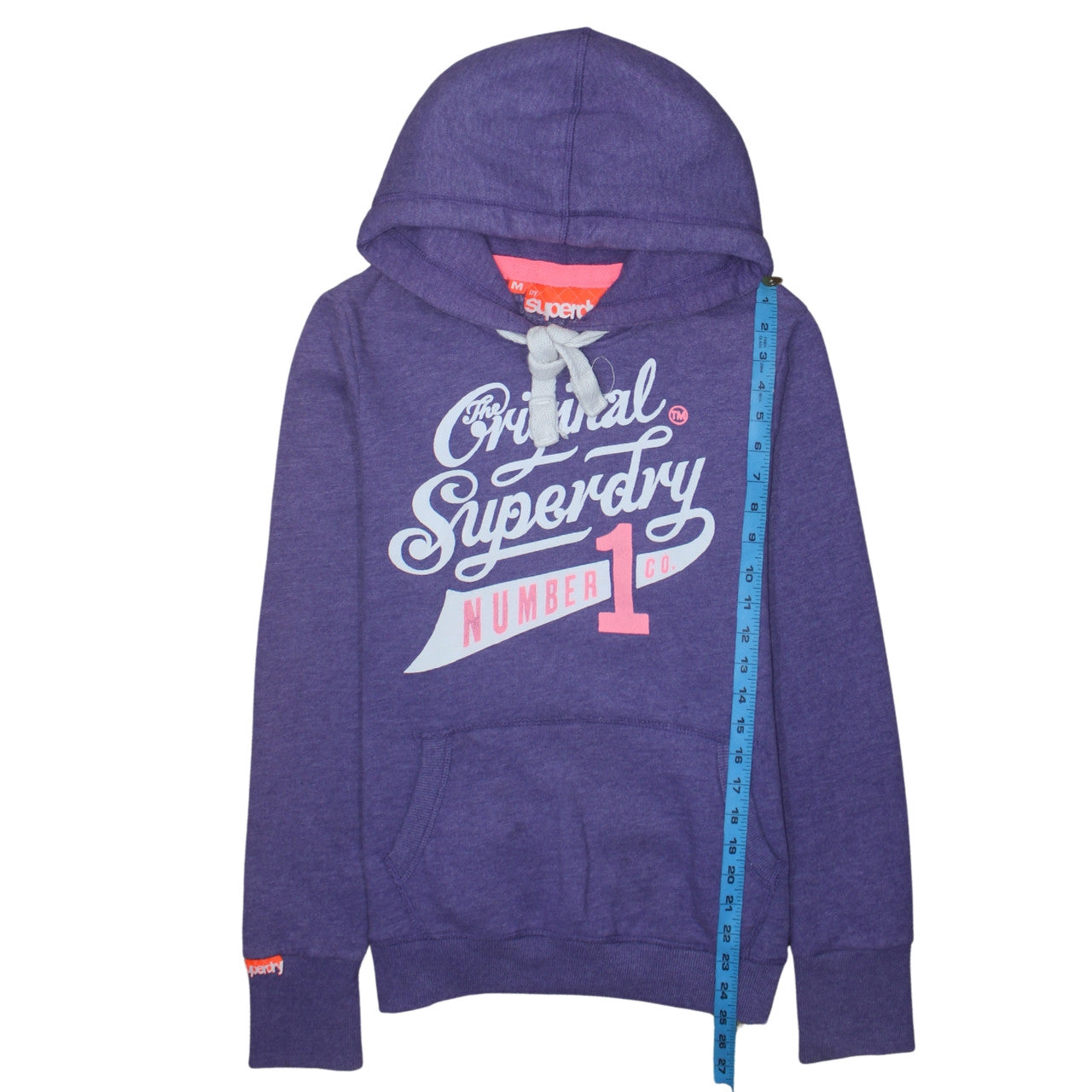 Superdry Women's Purple Pullover Hoodie M Graphic Print Casual