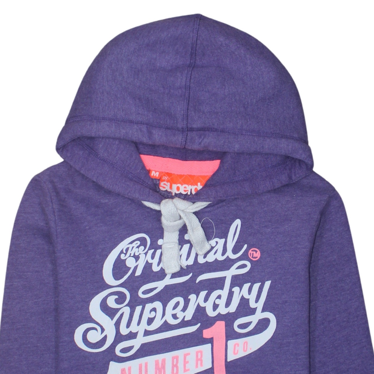 Superdry Women's Purple Pullover Hoodie M Graphic Print Casual