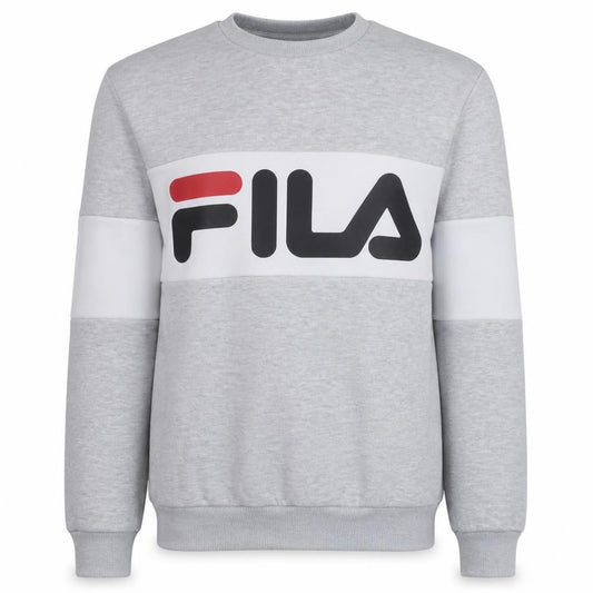 Fila Men's Grey Crew Neck Logo Sweatshirt Size S