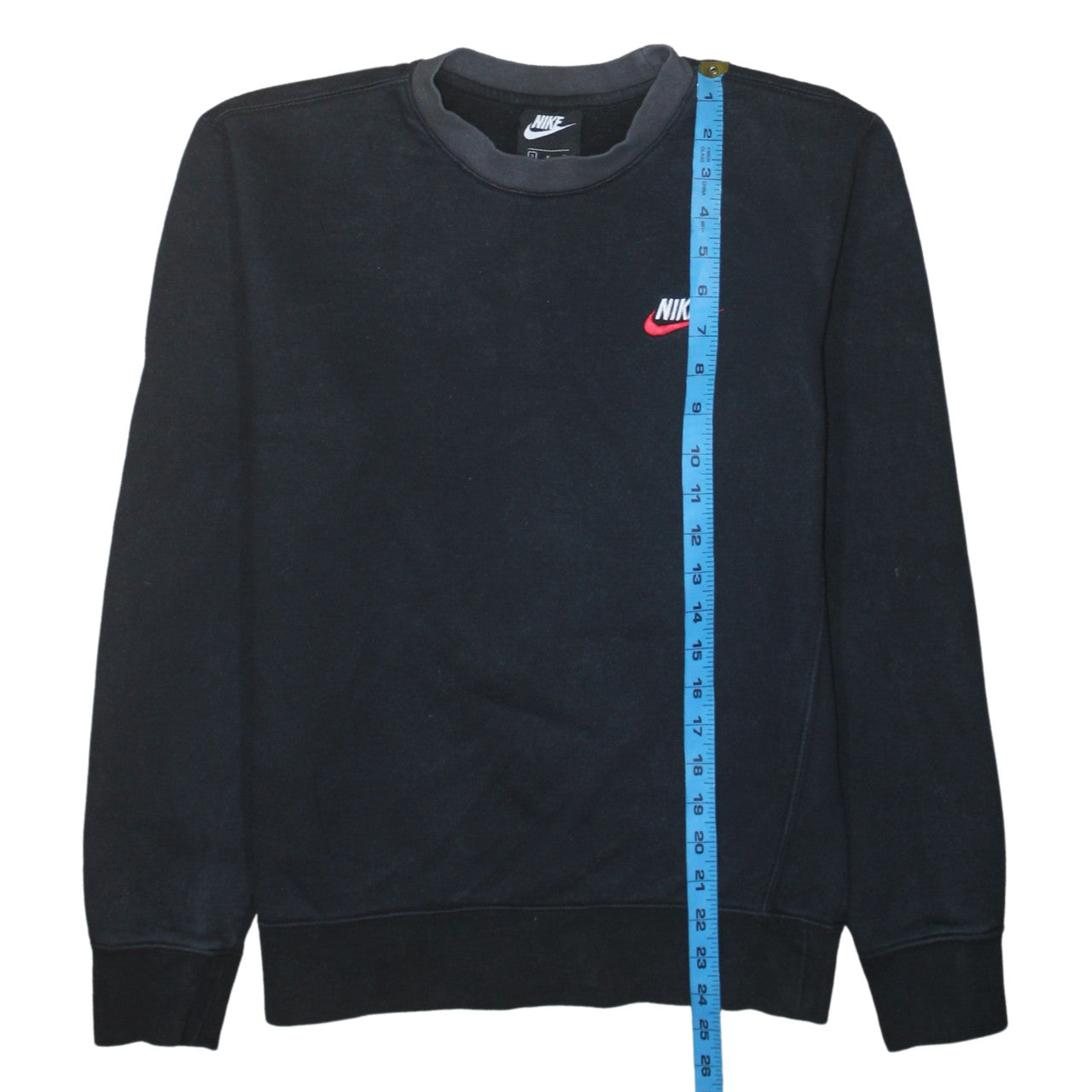 Nike Men's Black Small Crew Neck Fleece Pullover Sweatshirt