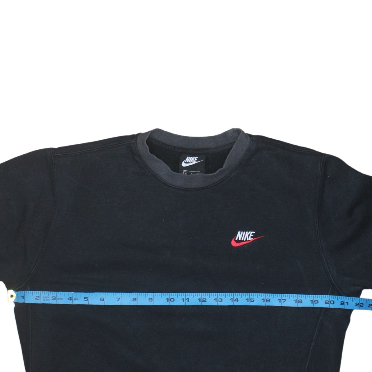 Nike Men's Black Small Crew Neck Fleece Pullover Sweatshirt