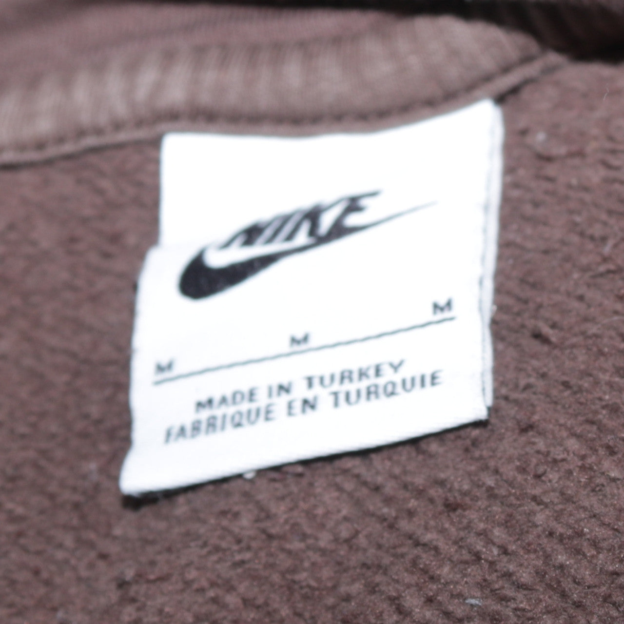 Nike Men's Brown Pullover Hoodie M Regular Fit Sports Style
