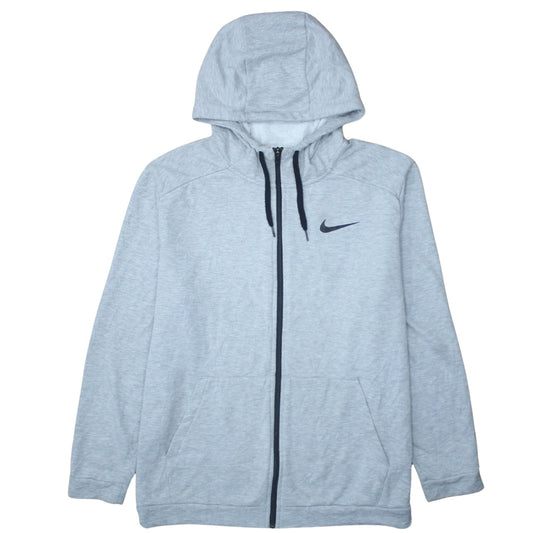 Nike Men's Grey Dri-FIT Full Zip Hoodie 2XL Regular Fit