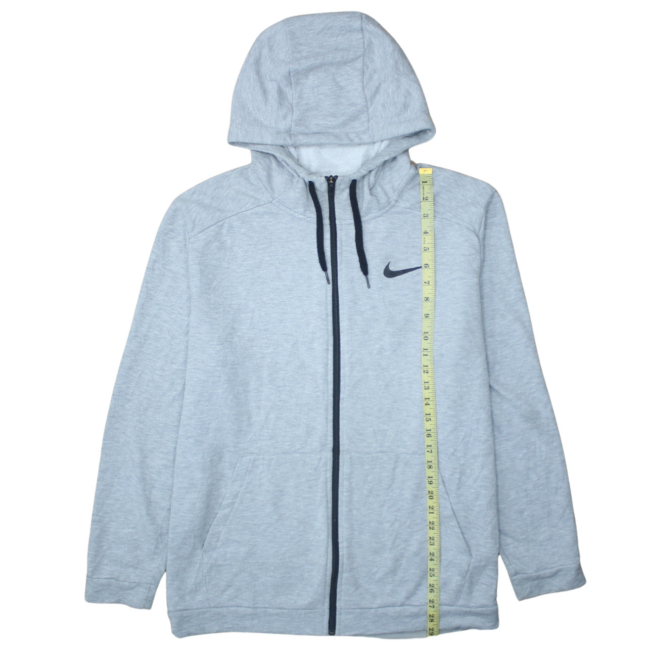 Nike Men's Grey Dri-FIT Full Zip Hoodie 2XL Regular Fit