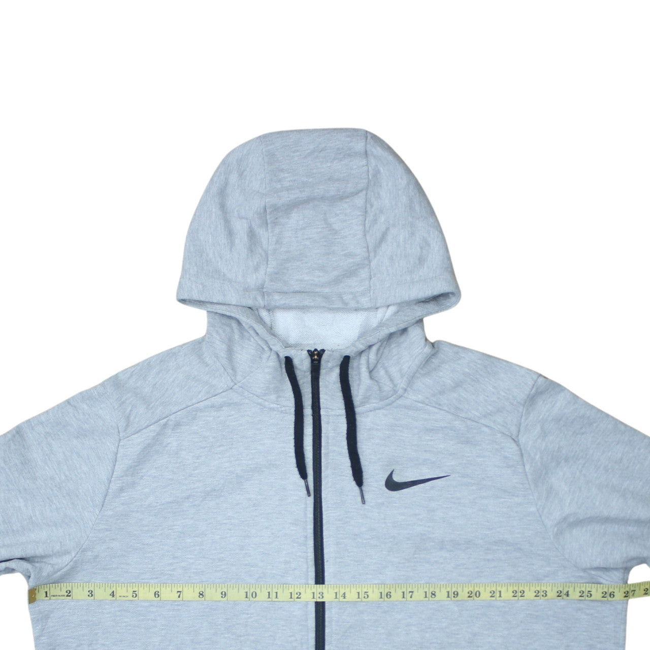 Nike Men's Grey Dri-FIT Full Zip Hoodie 2XL Regular Fit