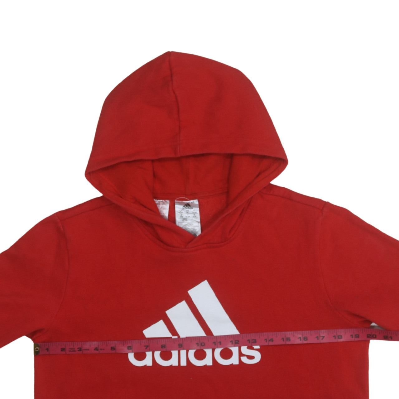 Adidas Boys Red & Navy Colourblock Pullover Hoodie 15-16 Years