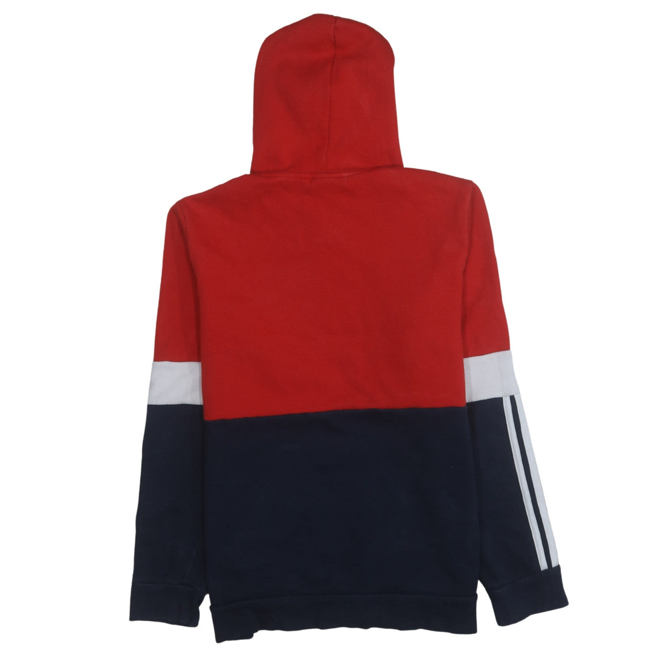 Adidas Boys Red & Navy Colourblock Pullover Hoodie 15-16 Years