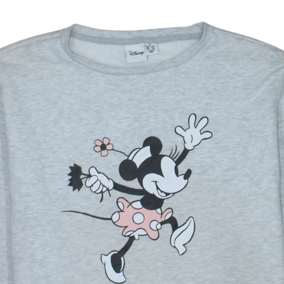 Additional view of Disney women’s grey minnie mouse sweatshirt m crew neck pullover