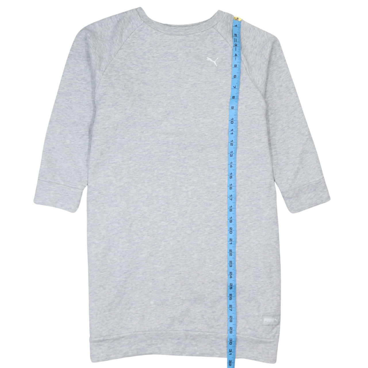 Puma Womens Grey XS Long Sleeve Pullover Sweatshirt Dress