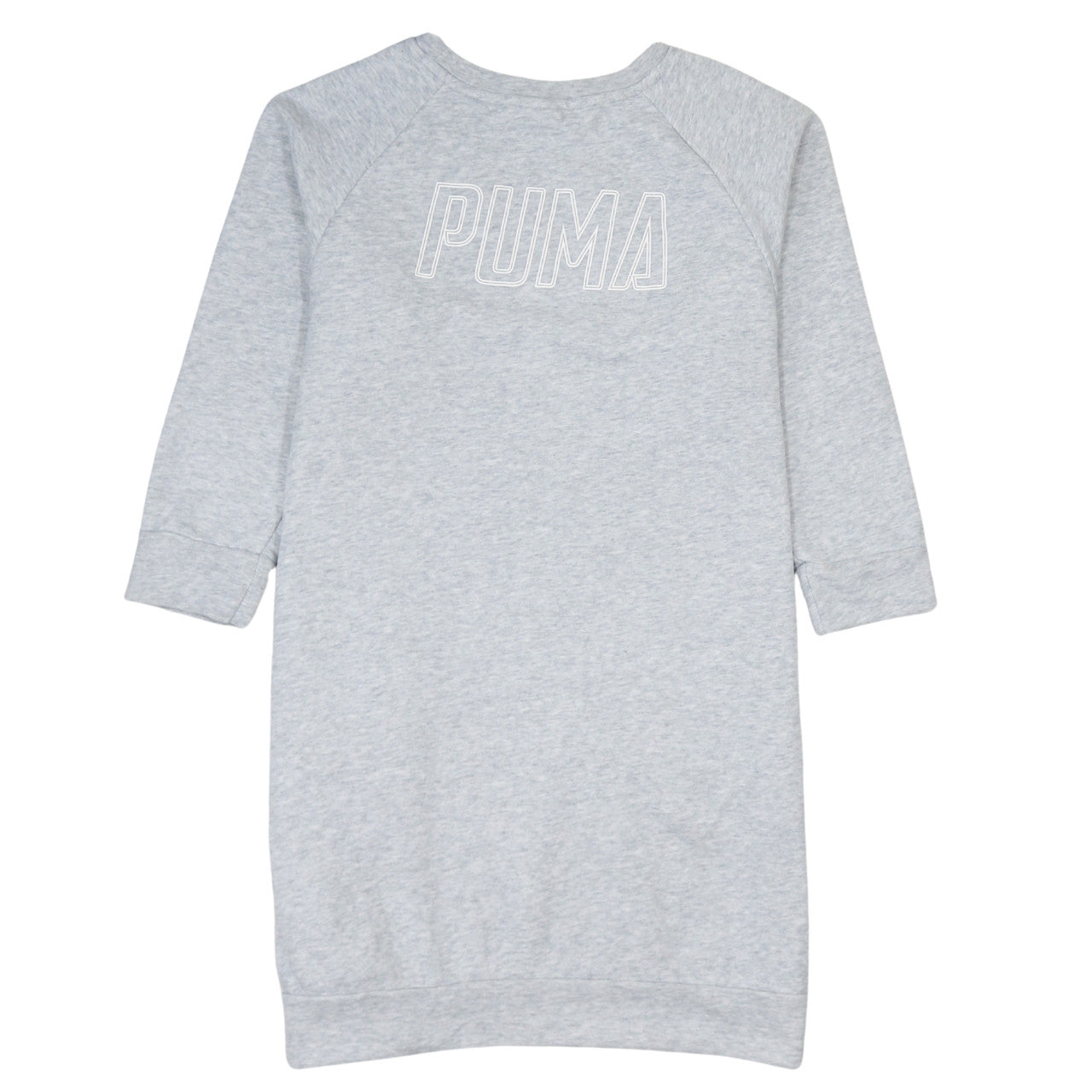 Puma Womens Grey XS Long Sleeve Pullover Sweatshirt Dress