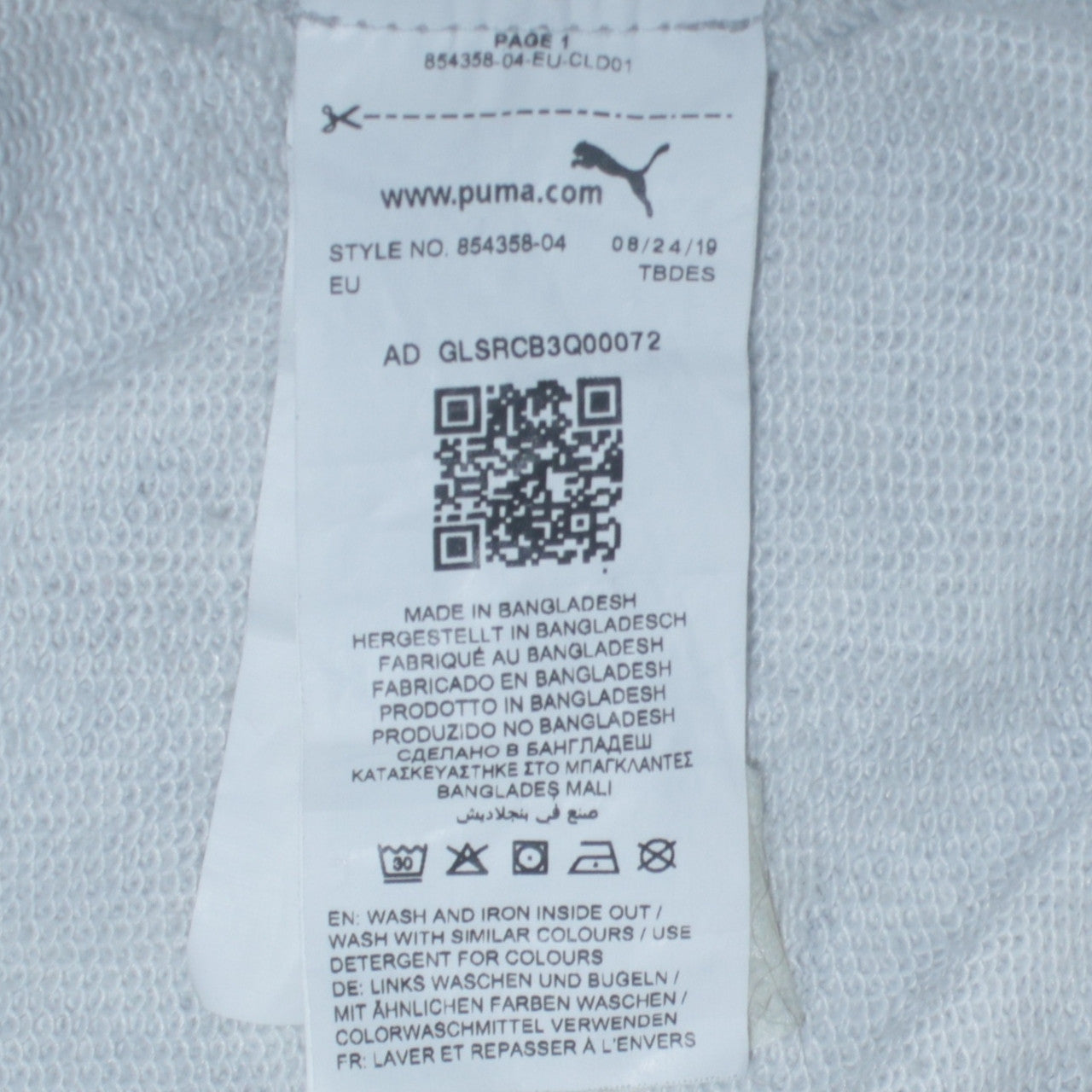 Puma Womens Grey XS Long Sleeve Pullover Sweatshirt Dress