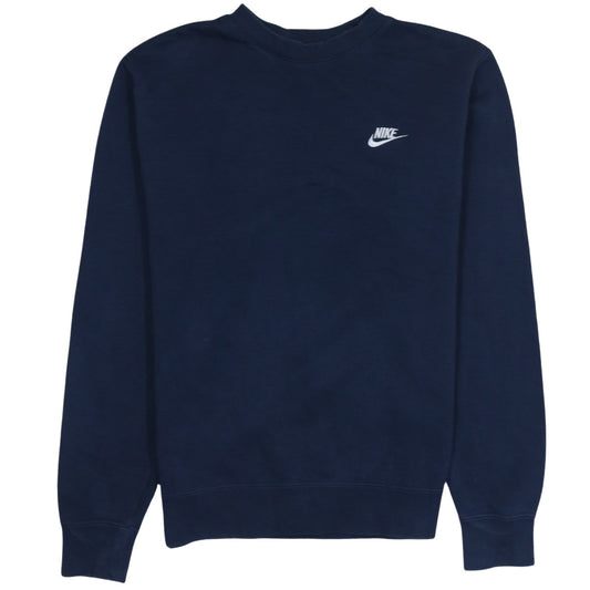 Nike Men Blue Crew Neck Pullover Sweatshirt Size S