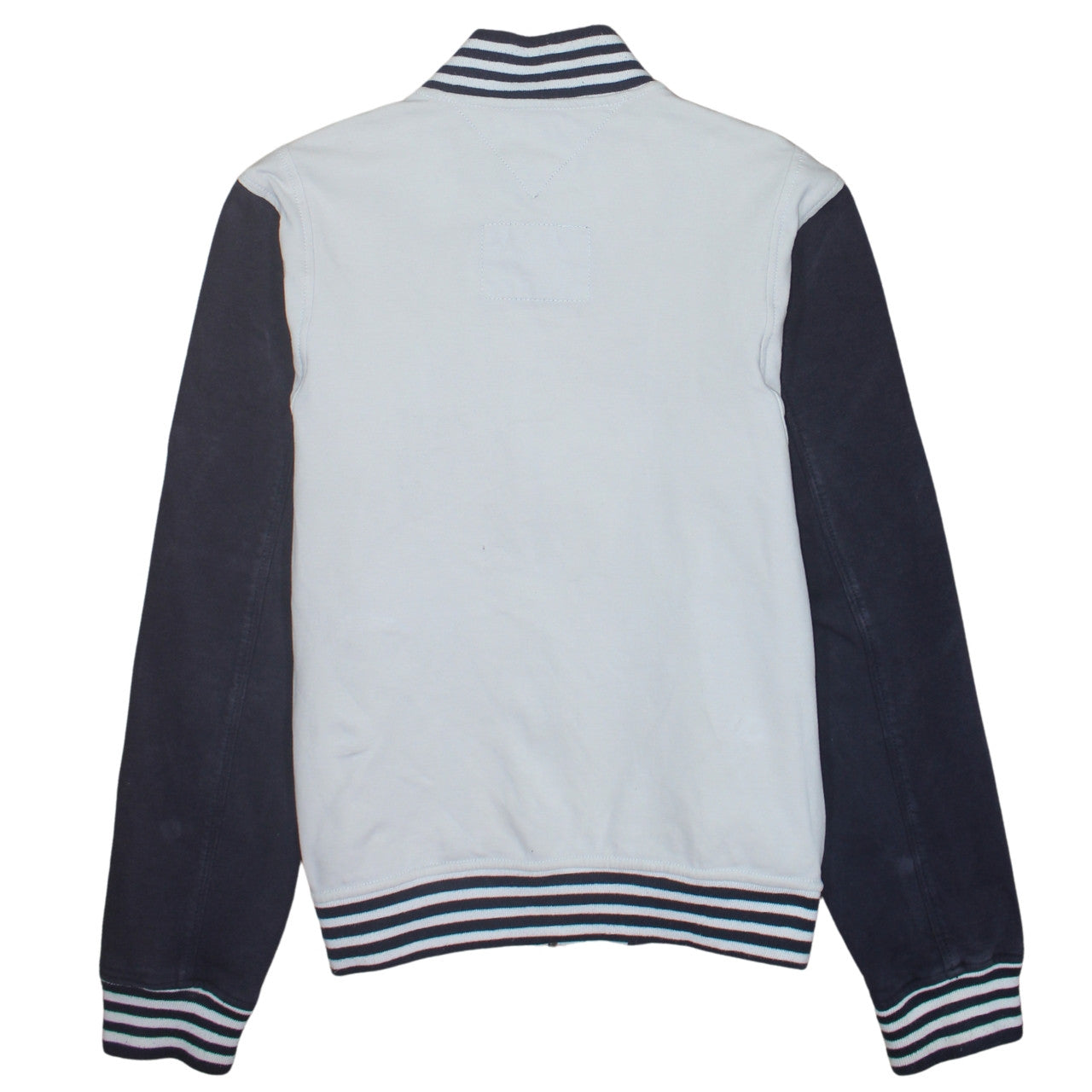 Tommy Hilfiger Men's Beige & Navy Varsity Jacket Size M Cotton Blend