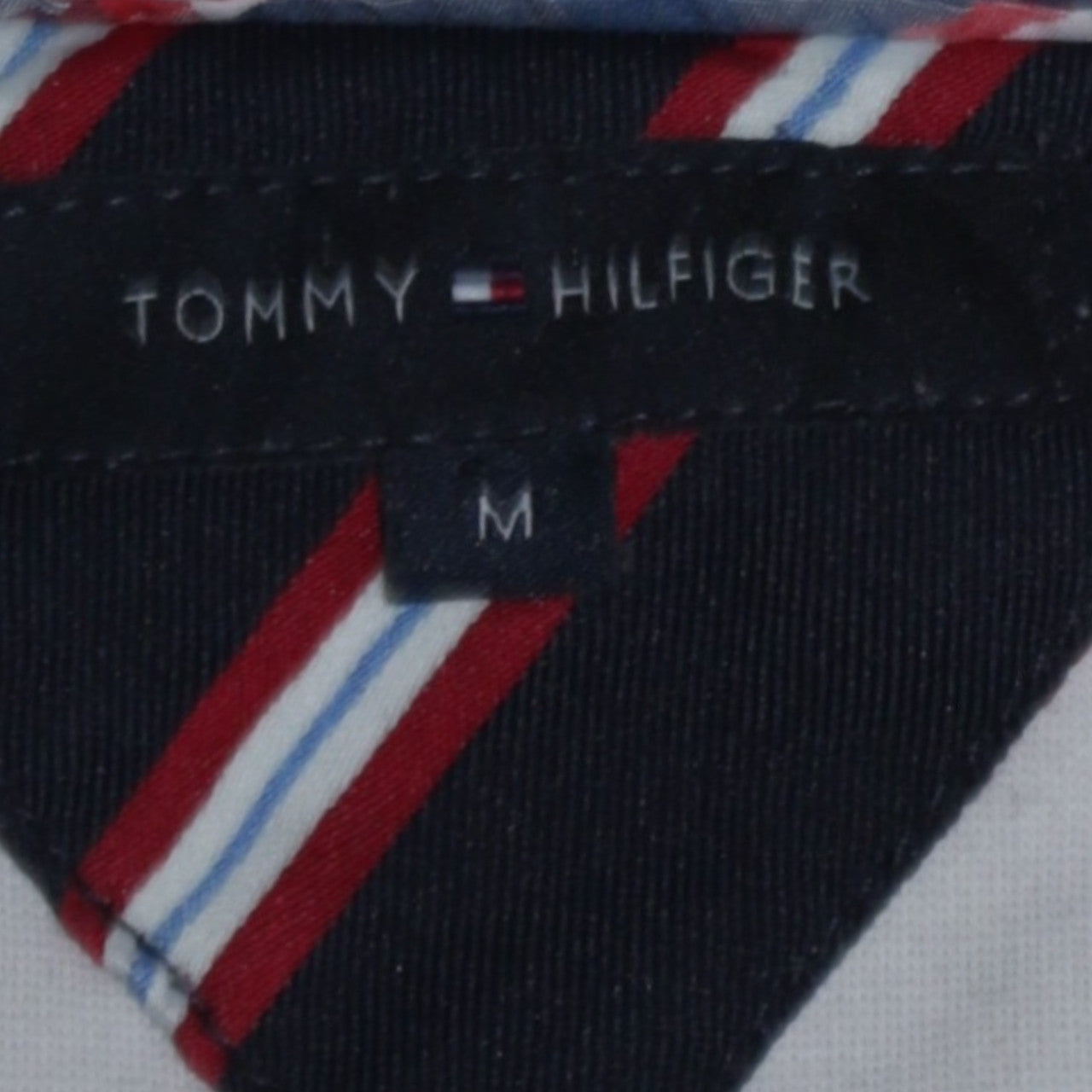 Tommy Hilfiger Men's Beige & Navy Varsity Jacket Size M Cotton Blend