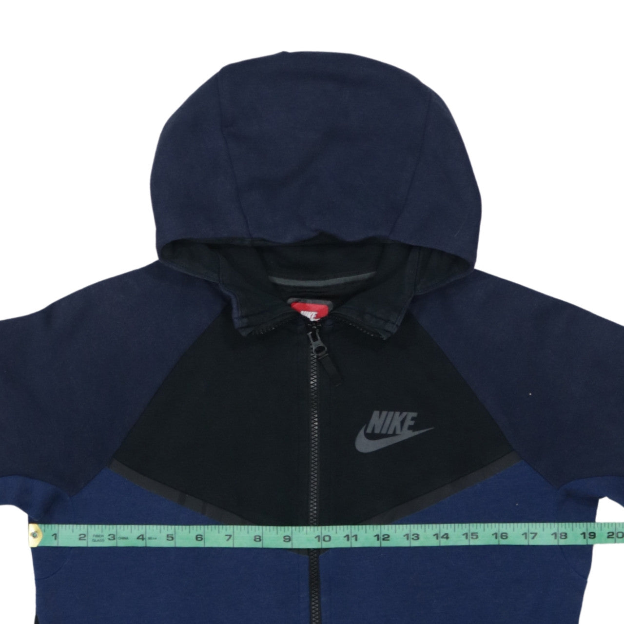 Nike Boys Blue & Black Full Zip Hoodie XL 13-15 Years Fleece Lined