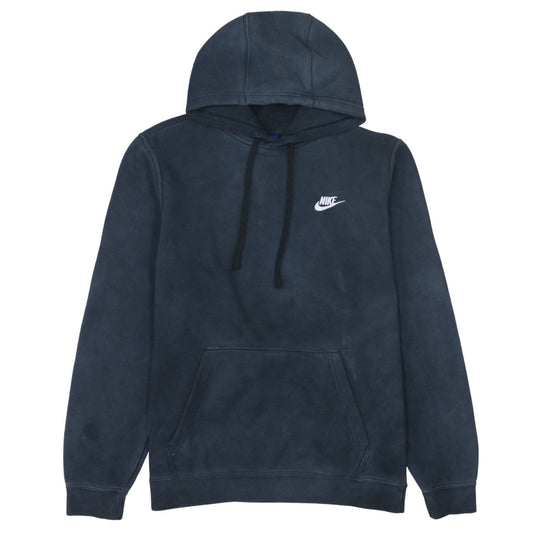 Nike Men's Blue Pullover Hoodie M Fleece Logo Sportswear