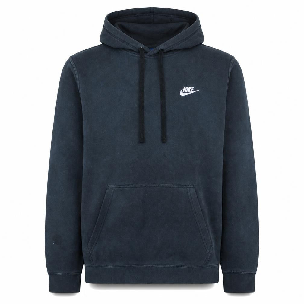 Nike Men's Blue Pullover Hoodie M Fleece Logo Sportswear