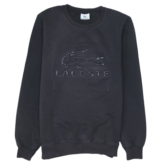 Lacoste Men's Black Crew Neck Pullover Sweatshirt Size S