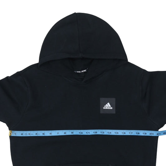 adidas Men's Black Pullover Hoodie Medium Graphic Sportswear
