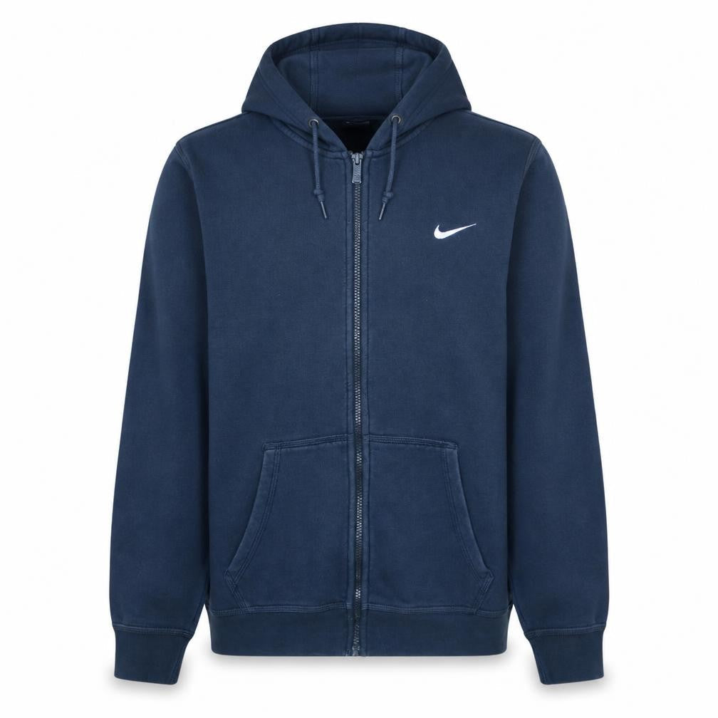 Nike Men's Blue Full Zip Hoodie L Fleece Regular Fit