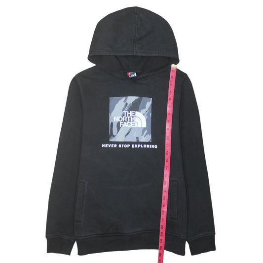 The North Face Boys Black XL Pullover Hoodie Graphic Print Cotton