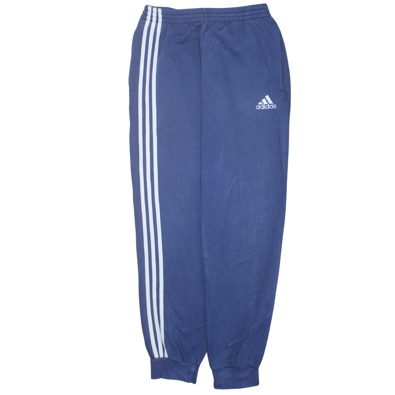 Adidas Men's Blue Track Pants S Regular Fit Cotton Blend Activewear