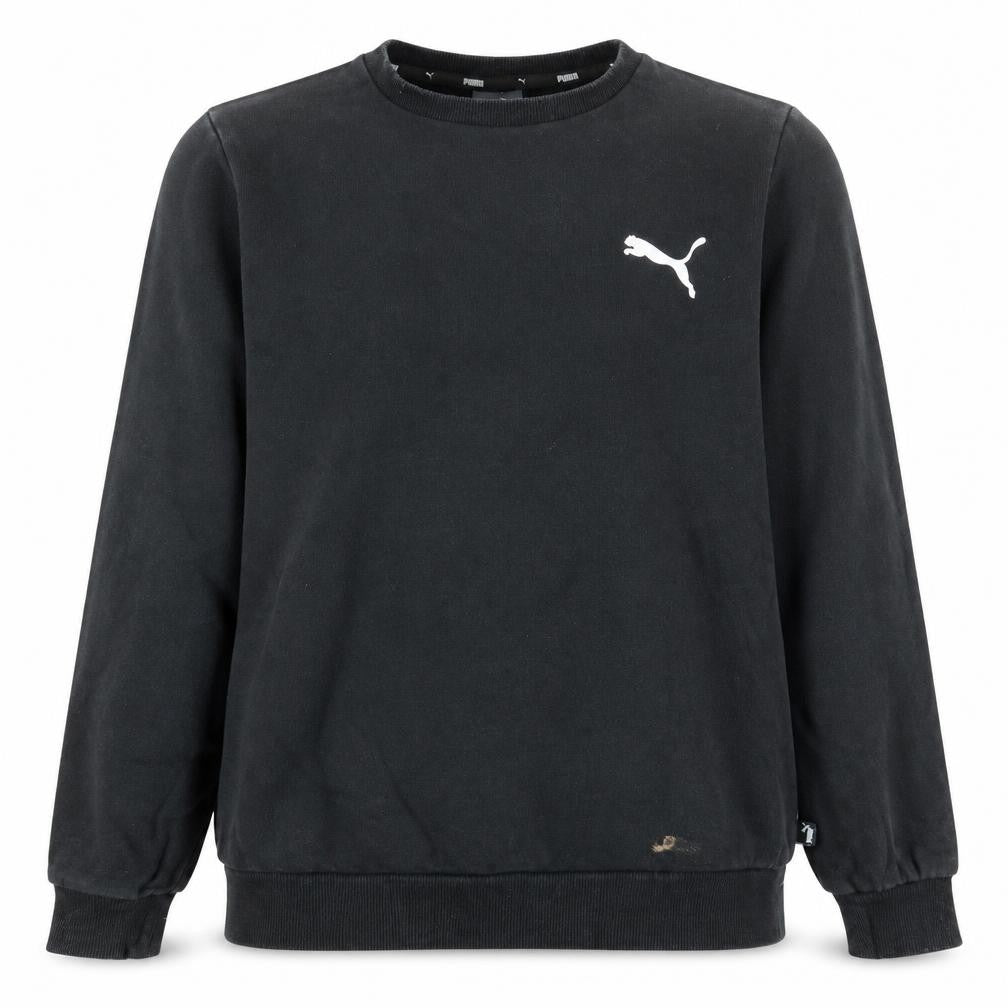 Puma Mens Black Crew Neck Pullover Sweatshirt Size S