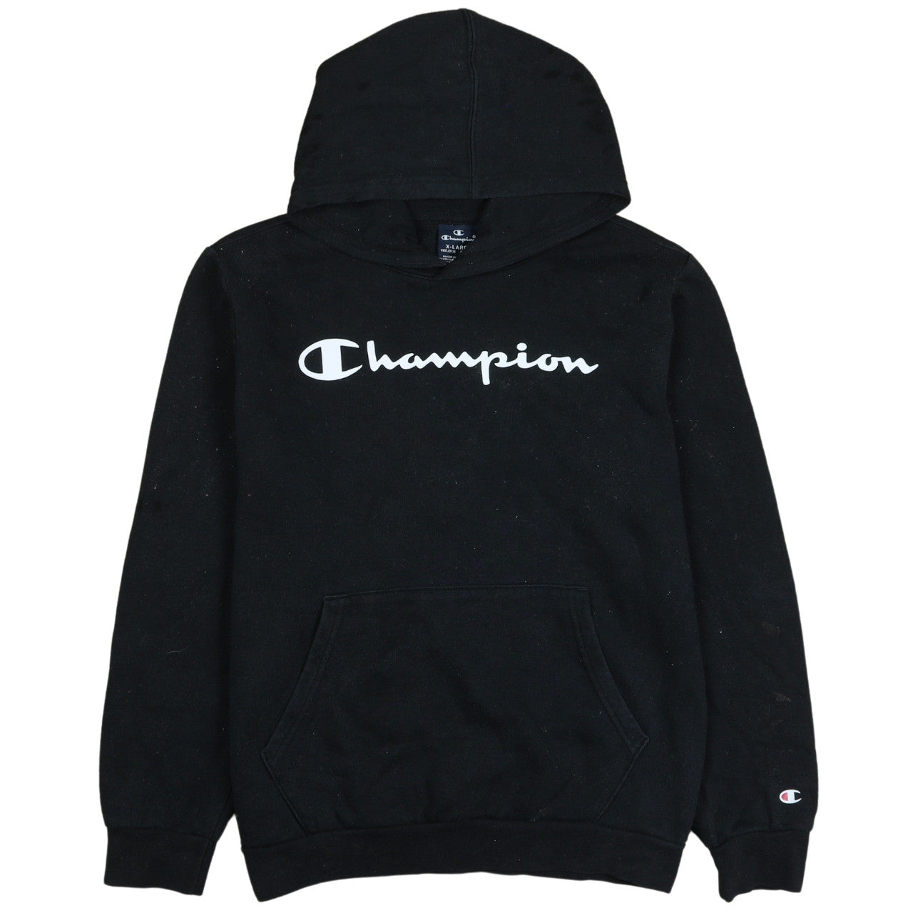 Champion Boys Black Pullover Hoodie 13-14 Years Regular Fit Fleece