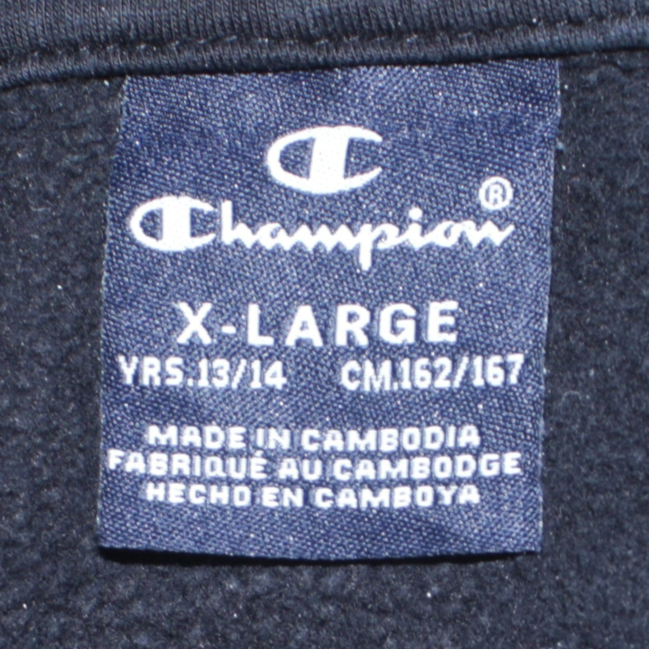 Champion Boys Black Pullover Hoodie 13-14 Years Regular Fit Fleece