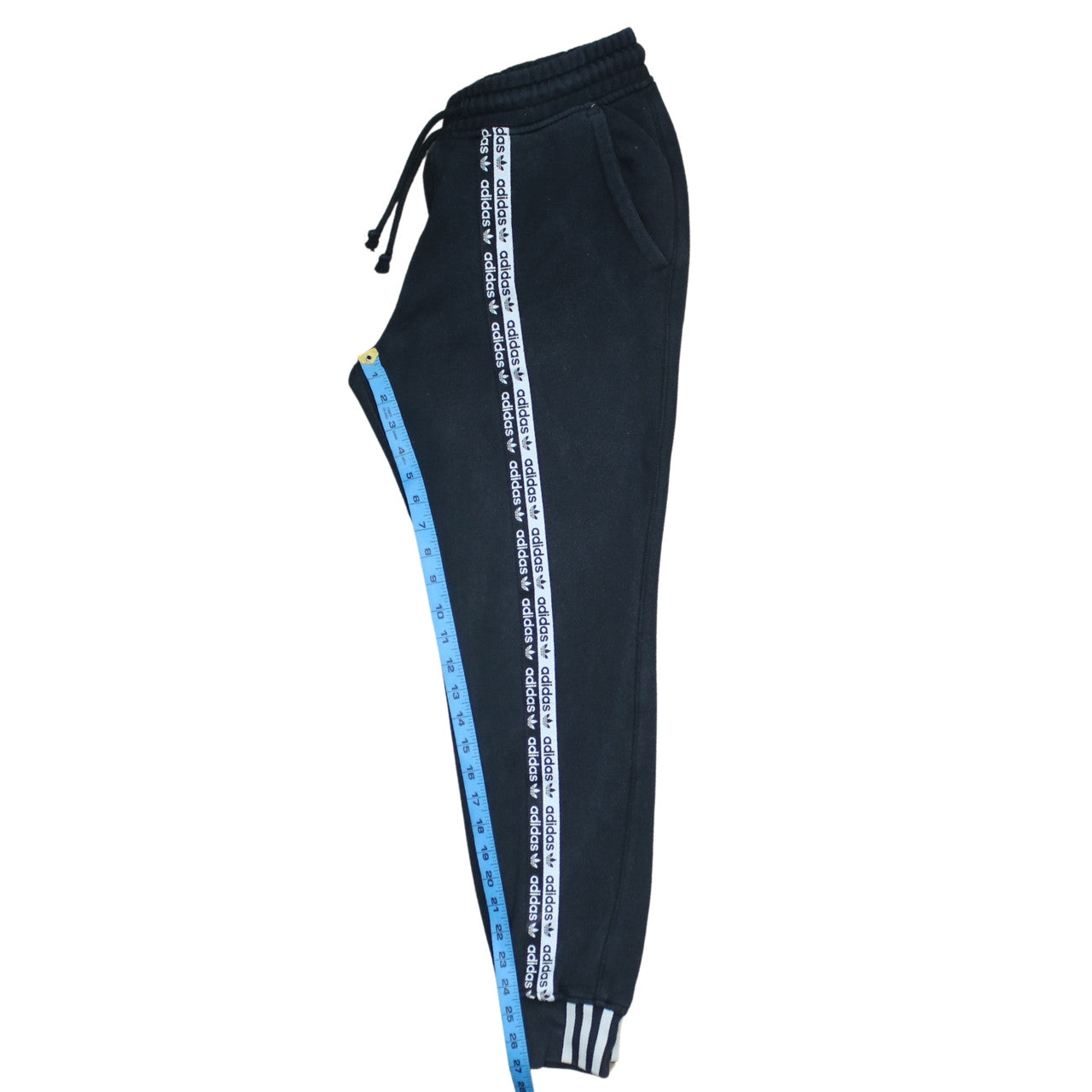 Adidas Womens Black Jogger Sweatpants Size 8 Drawstring Tapered Leg