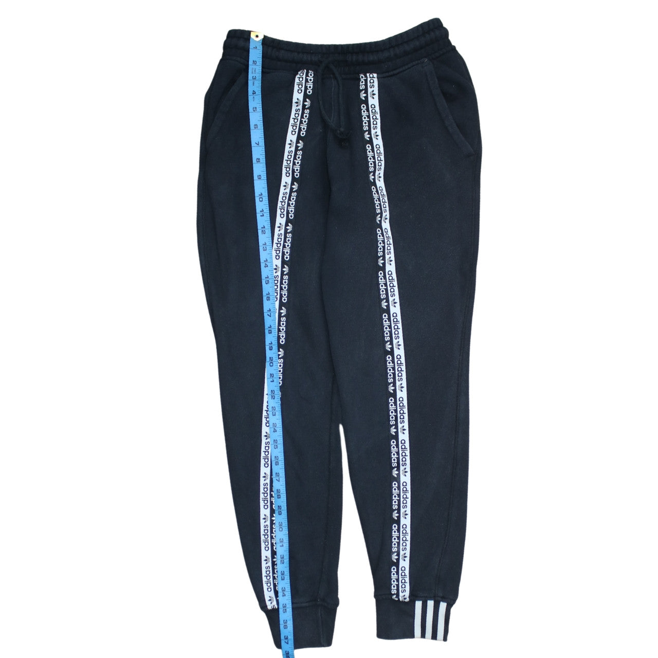 Adidas Womens Black Jogger Sweatpants Size 8 Drawstring Tapered Leg