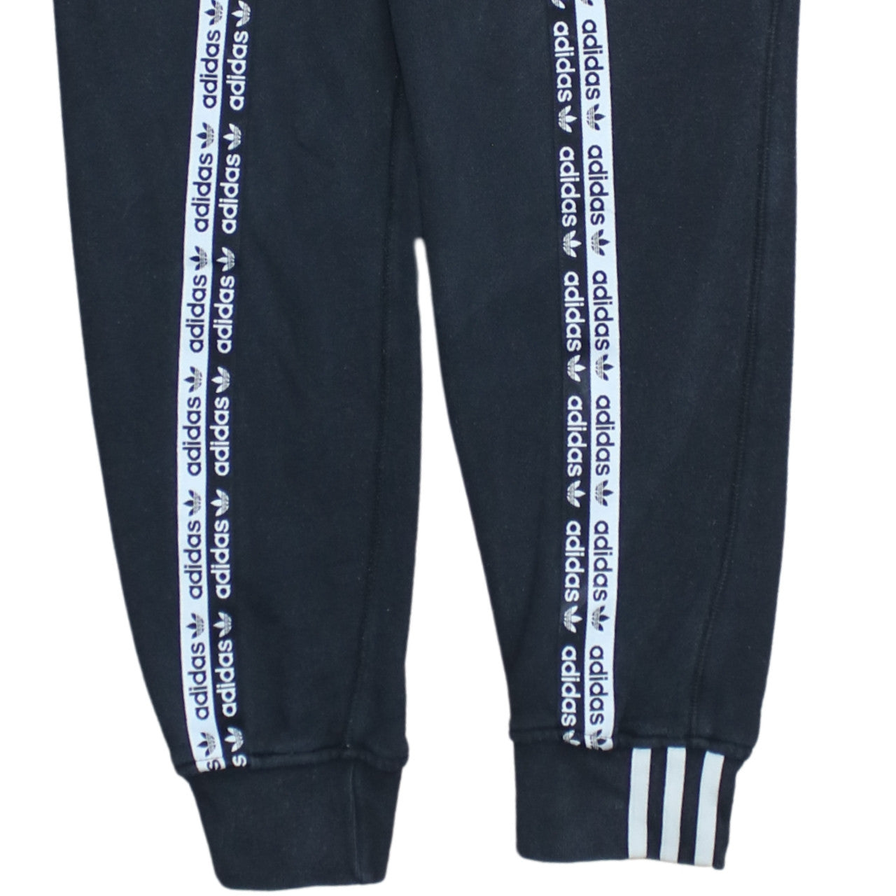 Adidas Womens Black Jogger Sweatpants Size 8 Drawstring Tapered Leg