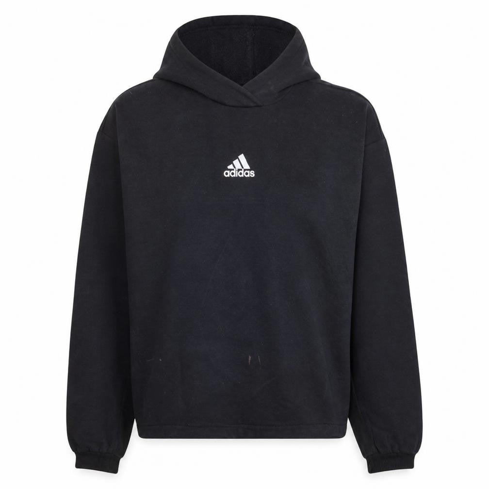 Adidas Womens Black Pullover Hoodie Size M 12-14 Cotton Blend