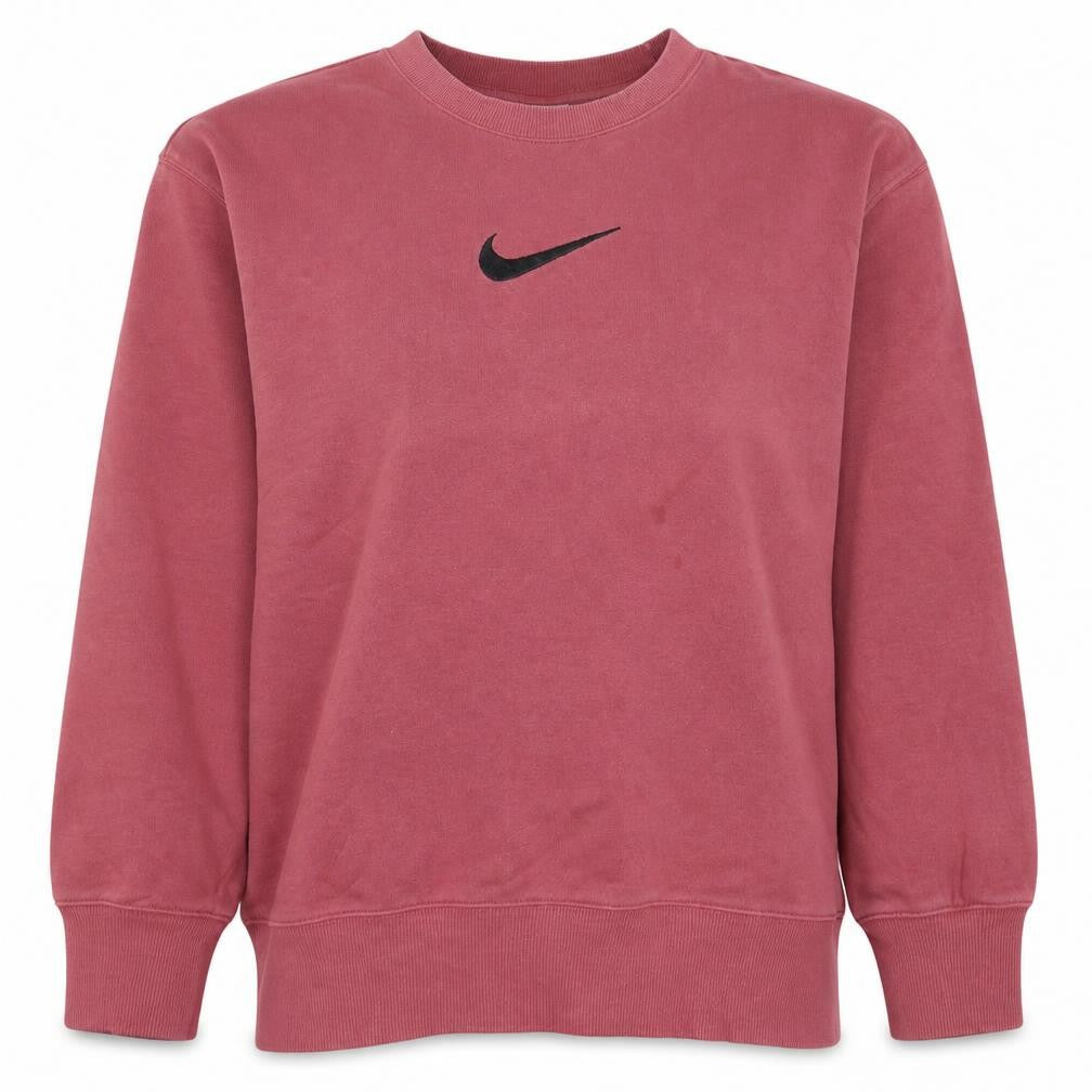 Nike Womens Pink Crew Neck Pullover Sweatshirt Small Cotton Blend