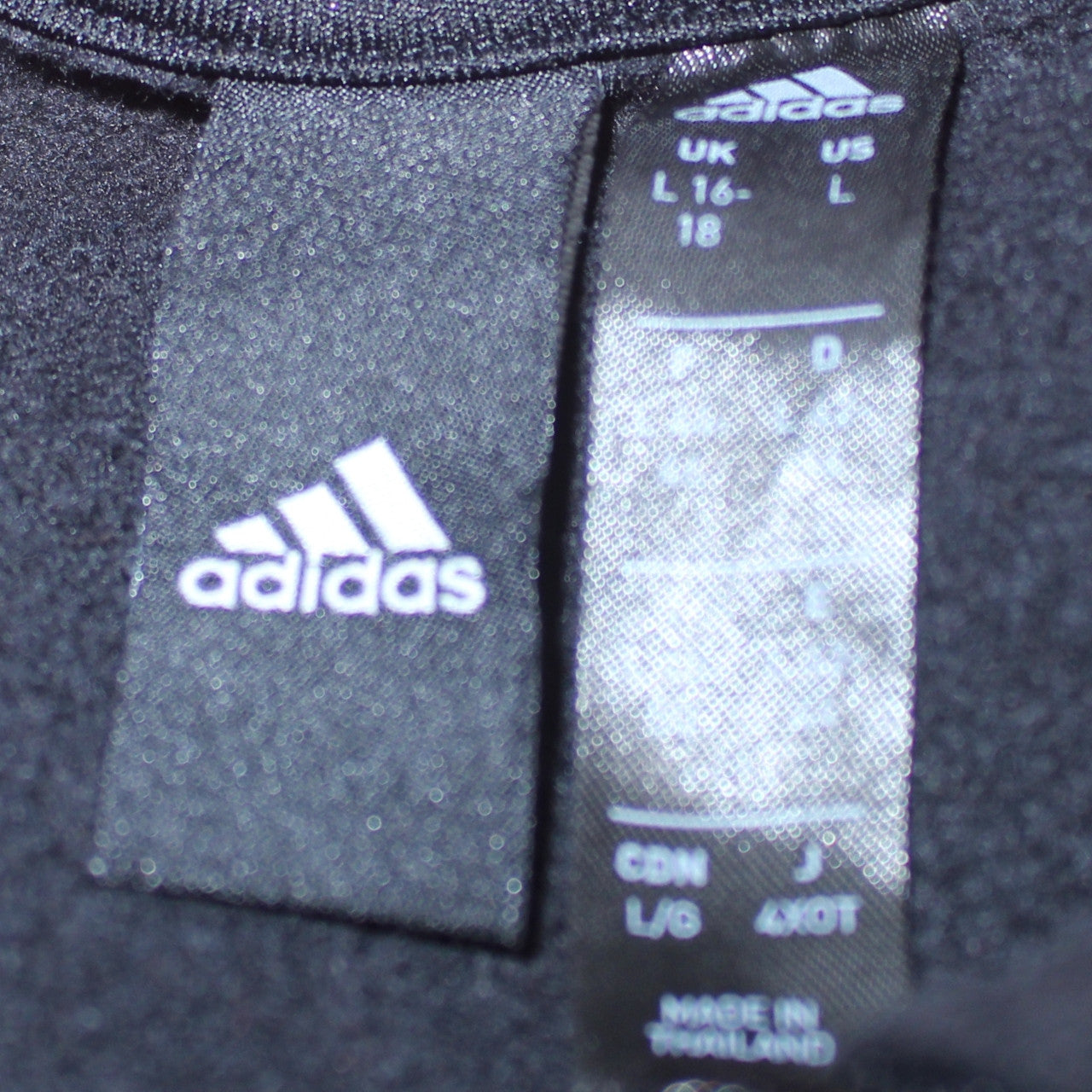 Adidas Women Black 1/4 Zip Pullover Sweatshirt UK 16-18 Activewear