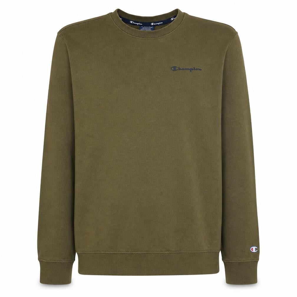 Champion Men's Green Medium Pullover Sweatshirt Crew Neck Logo