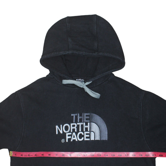 The North Face Men's Black Pullover Hoodie L Logo Cotton Fleece