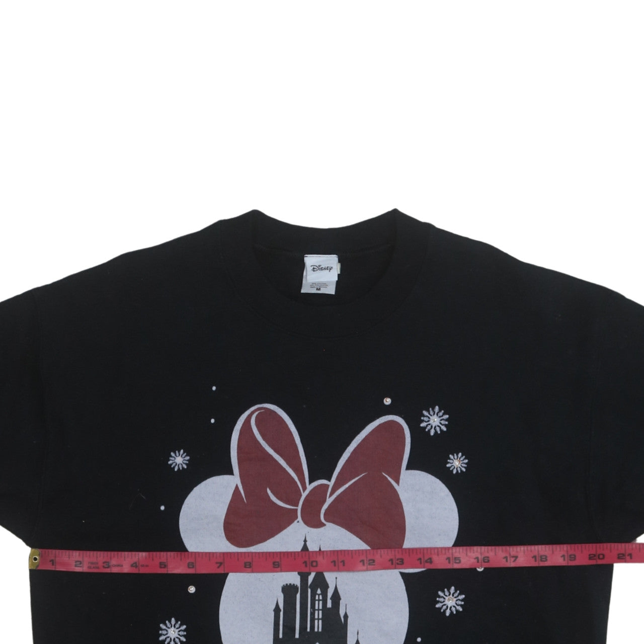 Disney Women Black Christmas Minnie Mouse Sweatshirt Medium