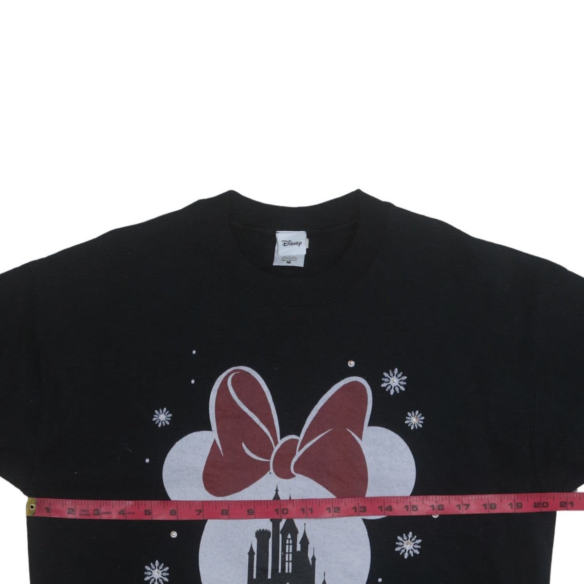 Disney Women Black Christmas Minnie Mouse Sweatshirt Medium