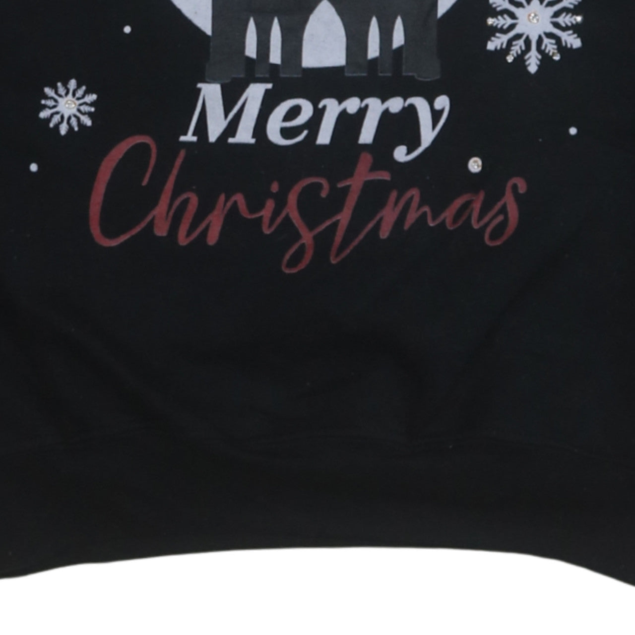Disney Women Black Christmas Minnie Mouse Sweatshirt Medium