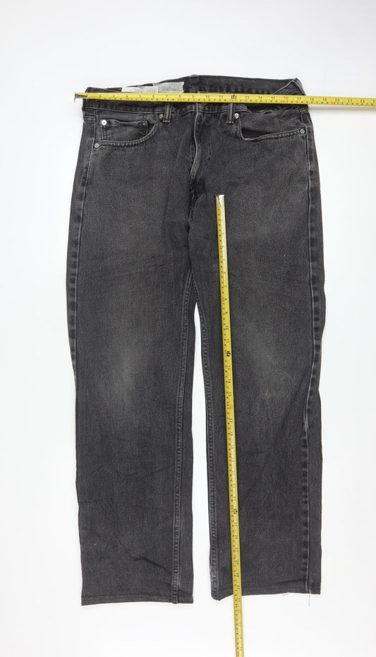 Levi's 501 Men's Black Straight Fit Denim Jeans 36W 32L Vintage