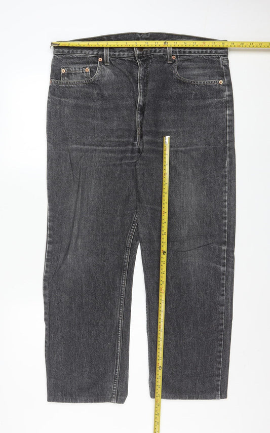Levi's 615 Men's Grey Stonewash Straight Jeans W39 L30 Regular Fit